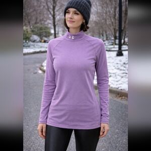 Under Armour Women's Lavender Long Sleeve ColdgearTee